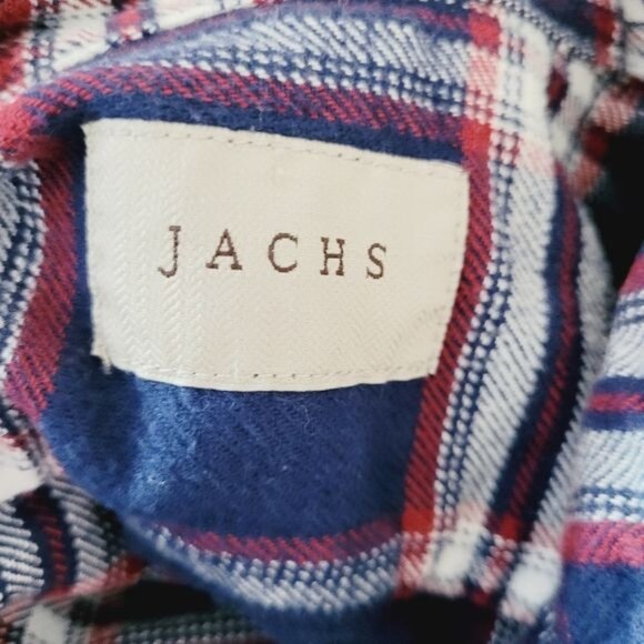 Jachs Blue Red White Heavyweight Flannel Shacket Size Large - Picture 6 of 11